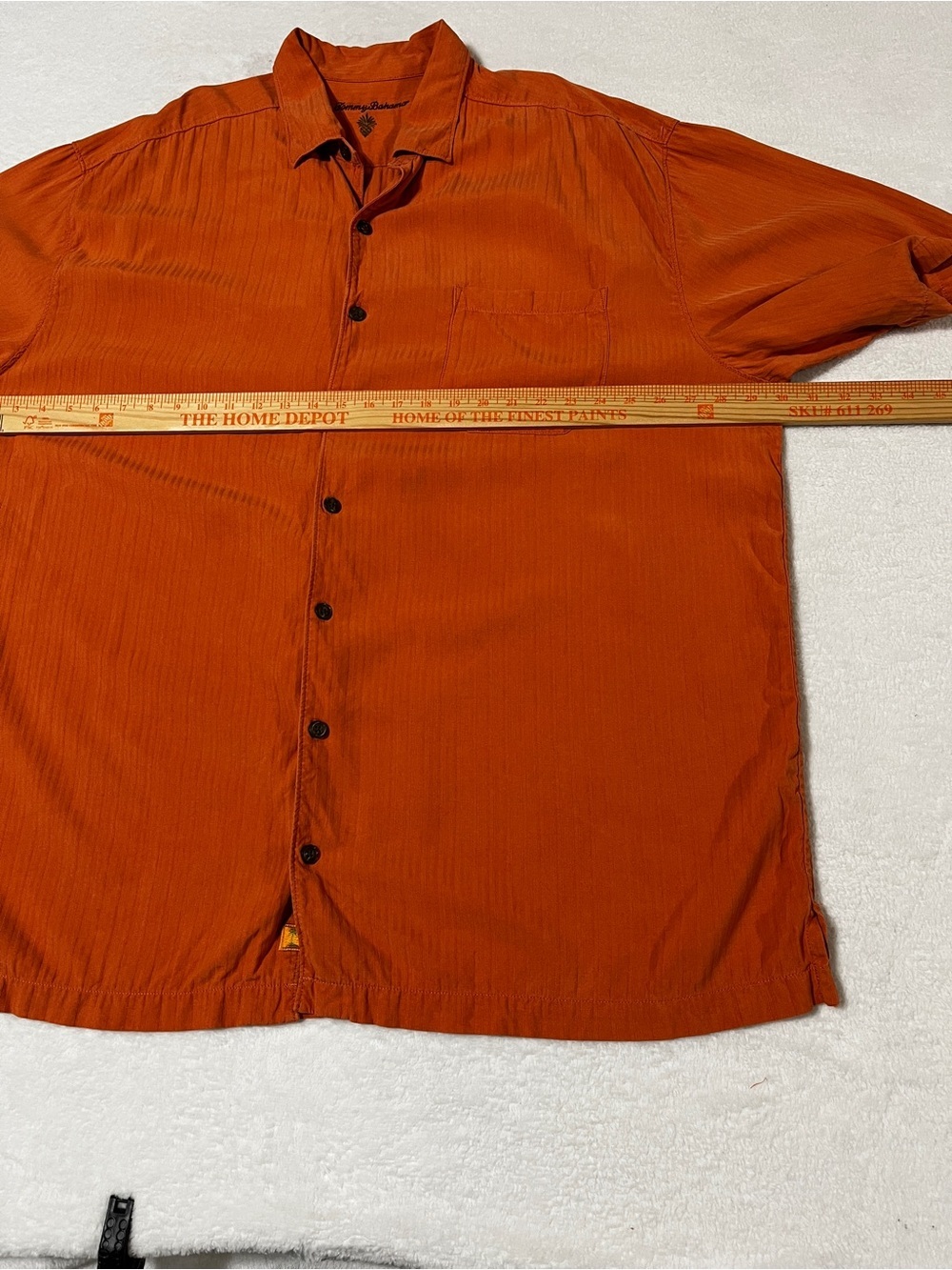 Tommy Bahama 100% Silk Camp Shirt Men 2XT Salmon Orange Short Sleeve Resort Wear - Picture 13 of 13
